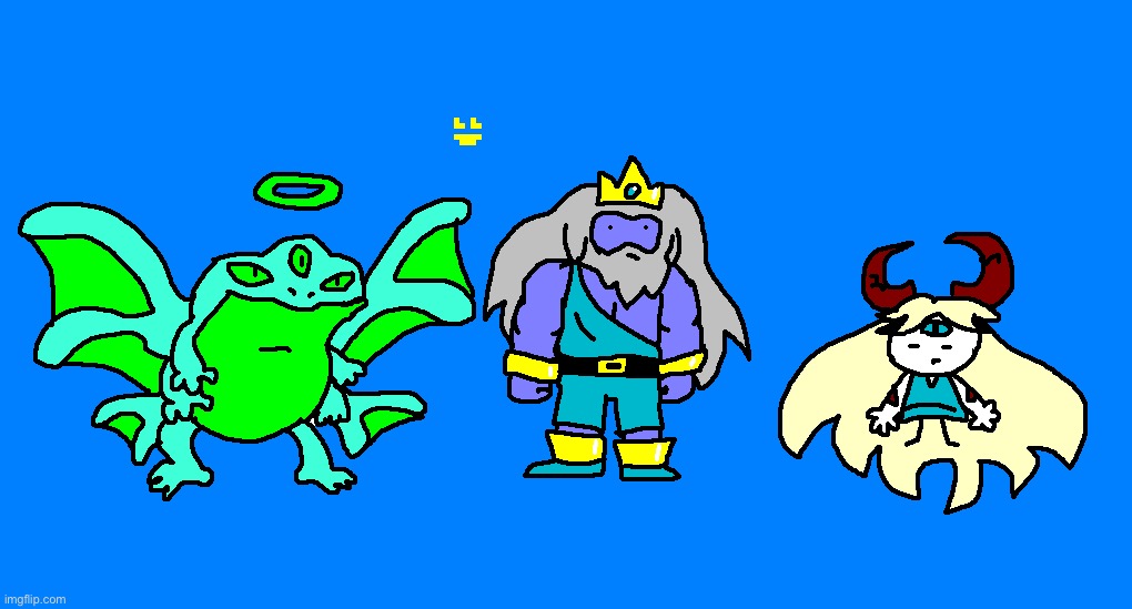 Here they are, the gods of the Fcfun universe | image tagged in drawing | made w/ Imgflip meme maker