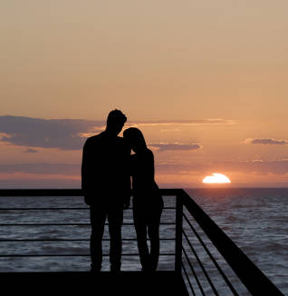 Lovers on a bridge Blank Meme Template