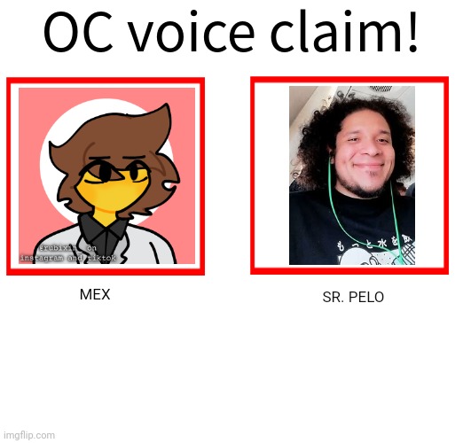 Meeb | MEX; SR. PELO | image tagged in oc voice claim challenge | made w/ Imgflip meme maker