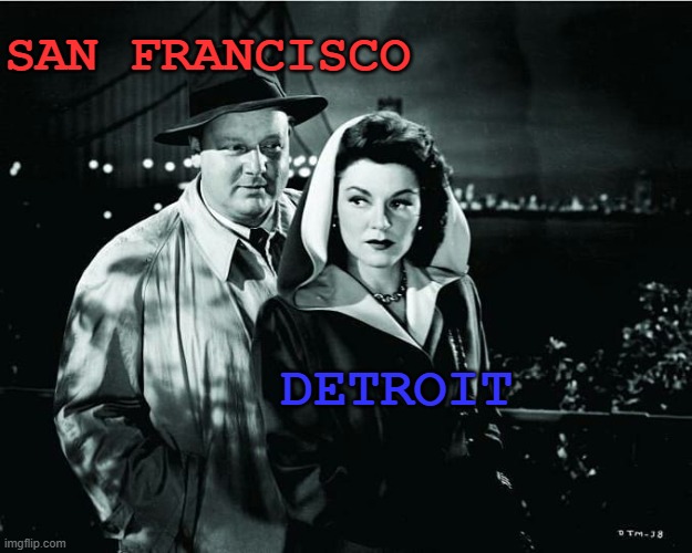 Film Noir NFC Championship Game #2 | SAN FRANCISCO; DETROIT | image tagged in films,noir,film noir,detroit lions,san francisco 49ers,born to kill | made w/ Imgflip meme maker