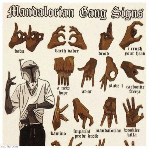Ever wanted to really become a Mandalorian? Learn some of these then. | made w/ Imgflip meme maker