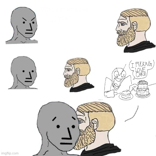 Chad approaching npc | image tagged in chad approaching npc | made w/ Imgflip meme maker