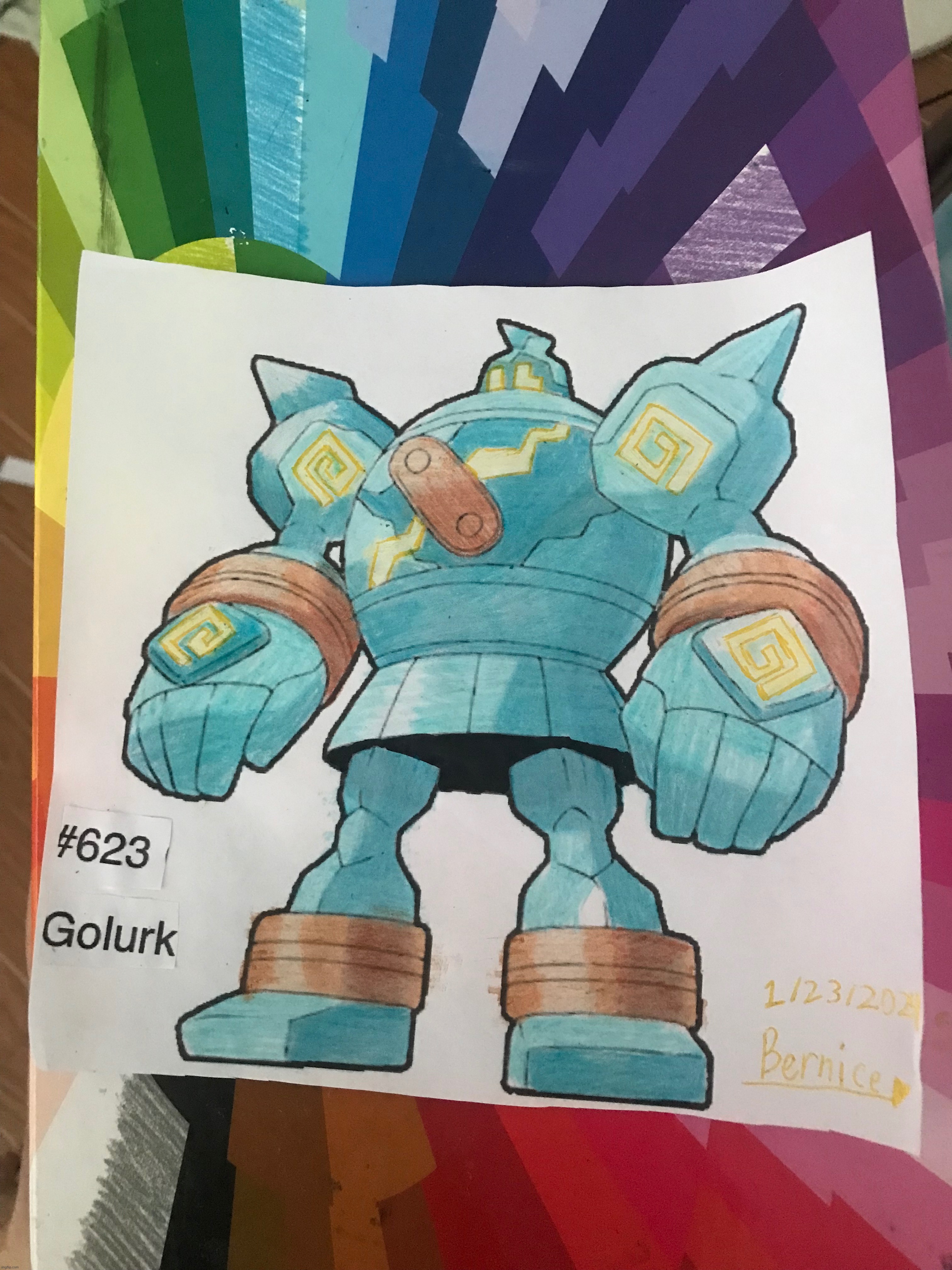 Golurk! (gift for Your-Average-Golurk because he's taking a break) | image tagged in art | made w/ Imgflip meme maker