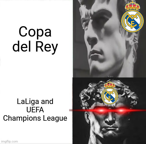 Real Madrid be like | Copa del Rey; LaLiga and
UEFA Champions League | image tagged in memes,sleeping shaq,arno brecker,real madrid,la liga,champions league | made w/ Imgflip meme maker