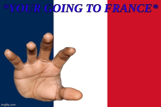 Your going to france | image tagged in memes,comments,lol | made w/ Imgflip meme maker