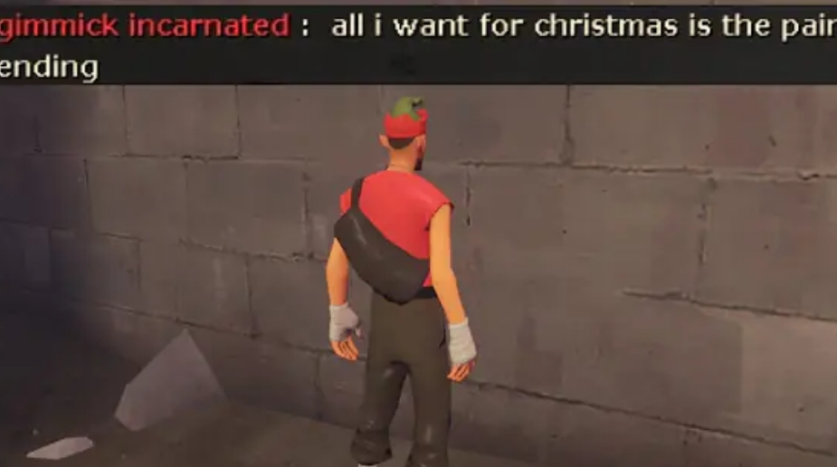 High Quality all i want for christmas is the pain ending Blank Meme Template