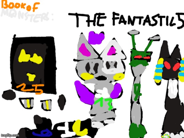 Book of Monsters:The fantastic 5 | image tagged in channel 5 | made w/ Imgflip meme maker