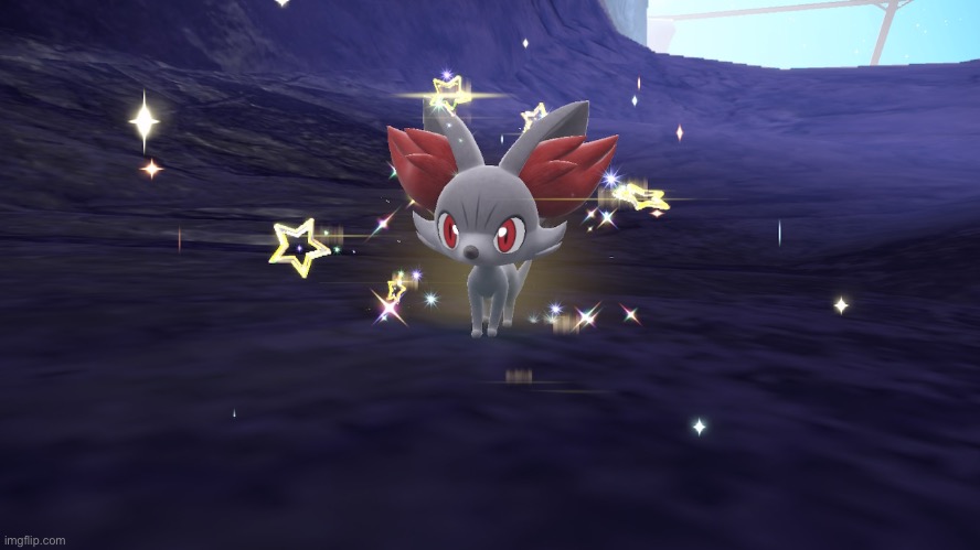 I started shiny hunting Fennekin today and an hour after I started the hunt (including breaks) I got this. It only took 31 eggs | image tagged in shiny,pokemon,shiny pokemon,fennekin | made w/ Imgflip meme maker