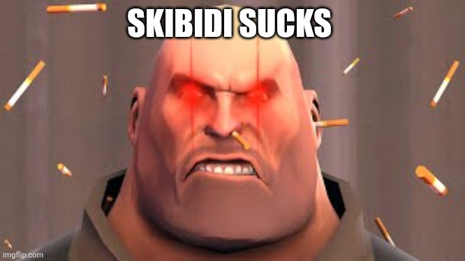 A N G R Y H E A V Y | SKIBIDI SUCKS | image tagged in a n g r y h e a v y | made w/ Imgflip meme maker