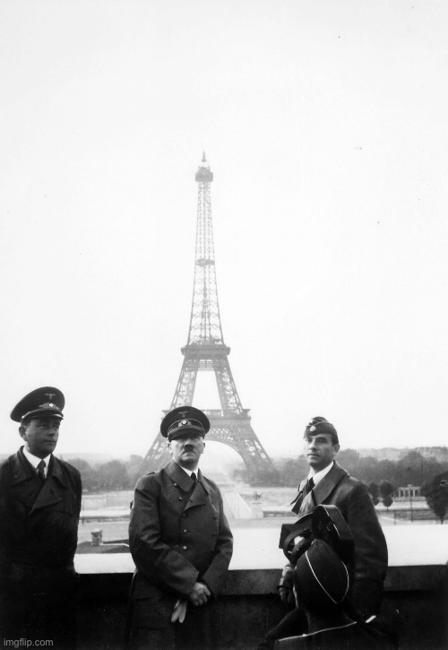Hitler Paris | image tagged in hitler paris | made w/ Imgflip meme maker