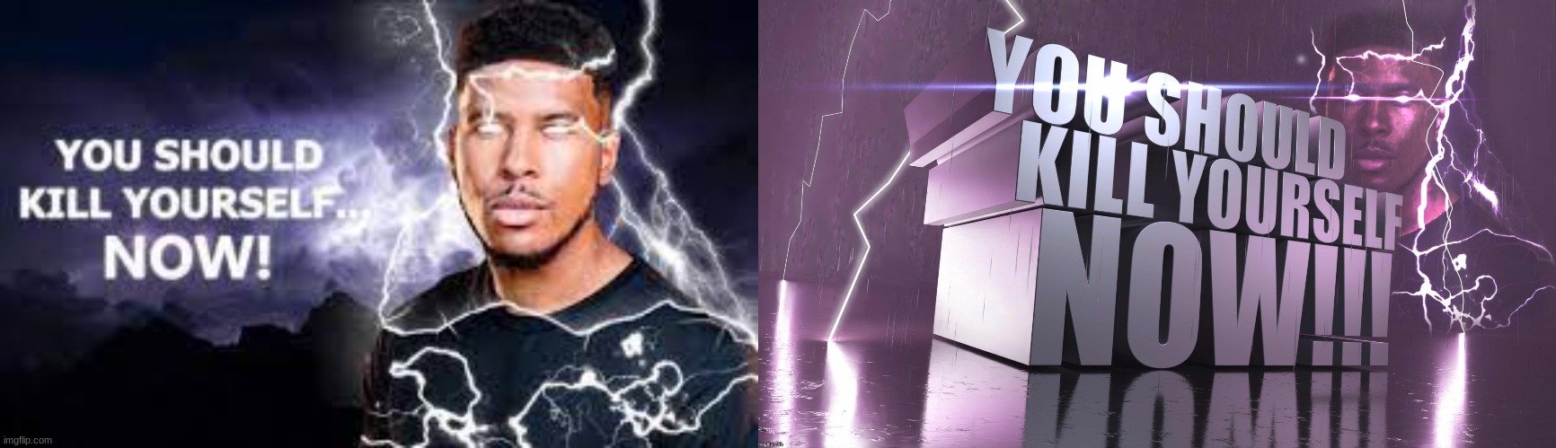 image tagged in you should kill yourself now,3d text kys | made w/ Imgflip meme maker
