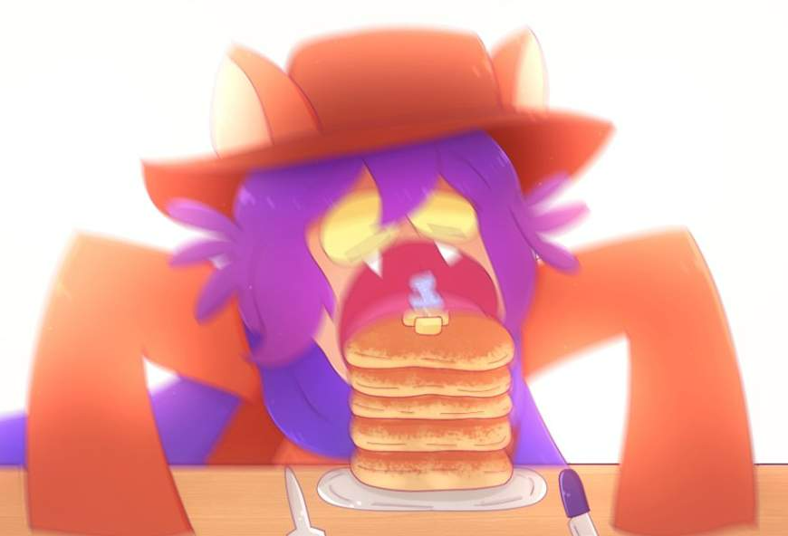 Niko devouring pancakes Blank Meme Template