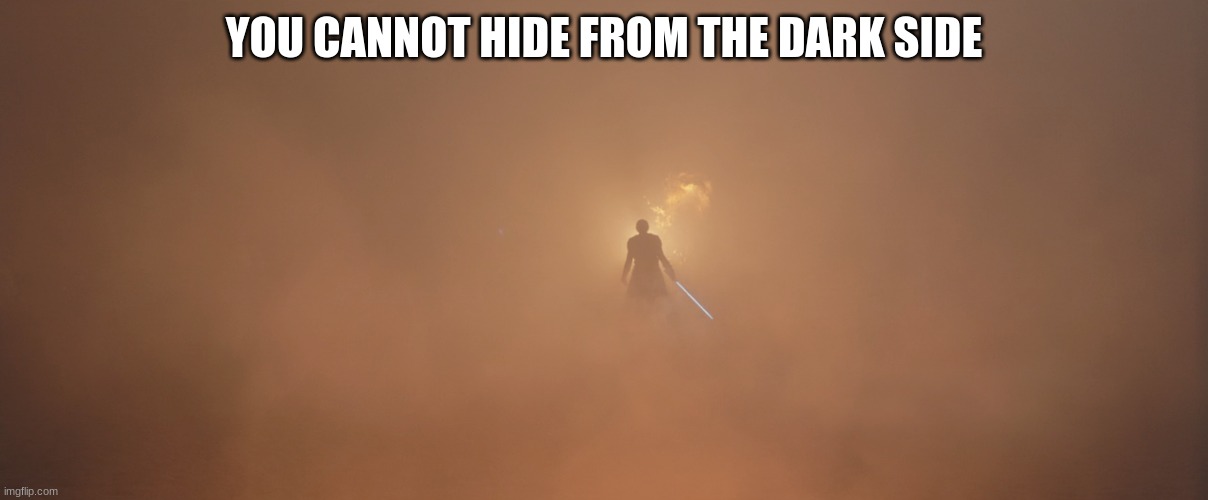 YOU CANNOT HIDE FROM THE DARK SIDE | made w/ Imgflip meme maker