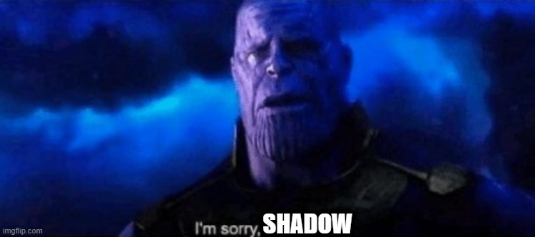 Im sorry little one | SHADOW | image tagged in im sorry little one | made w/ Imgflip meme maker