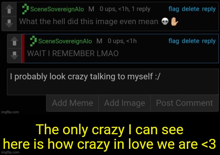 The only crazy I can see here is how crazy in love we are <3 | made w/ Imgflip meme maker