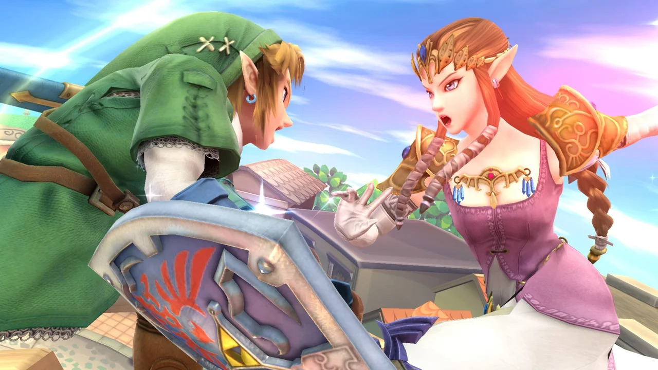 Zelda and Link Blank Meme Template