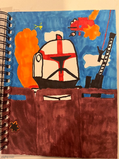 I kinda wanna get into drawing so this is one of my first | image tagged in star wars,clone trooper,cartoon,drawing | made w/ Imgflip meme maker