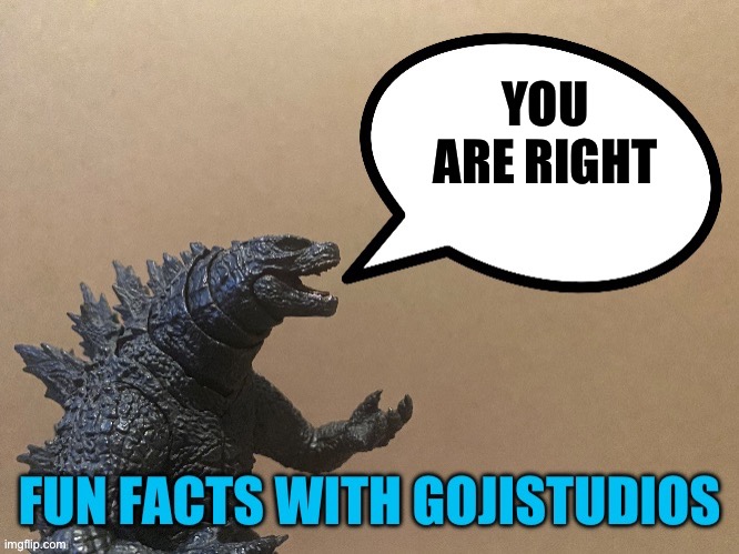 YOU ARE RIGHT | image tagged in fun facts with gojistudios | made w/ Imgflip meme maker