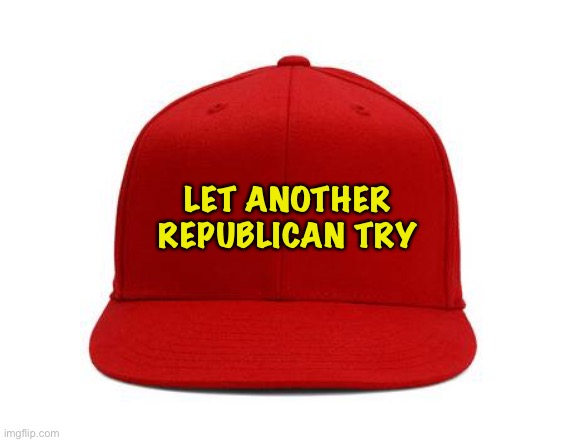 The GOP must be able to do better than Trump | LET ANOTHER
REPUBLICAN TRY | image tagged in red cap | made w/ Imgflip meme maker