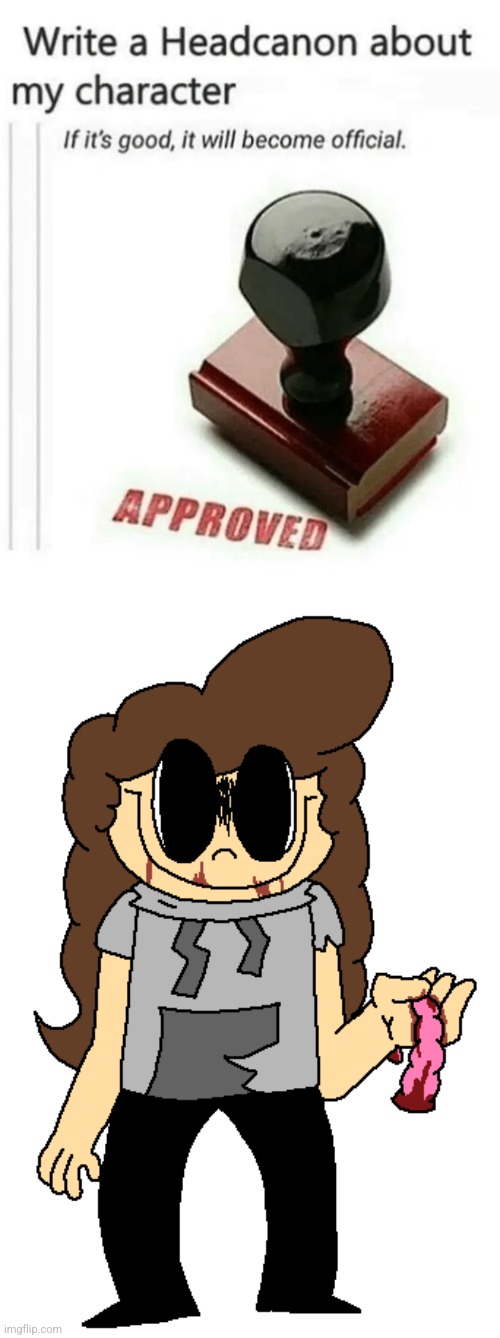 image tagged in write a headcanon about my character,ravenous revealed | made w/ Imgflip meme maker