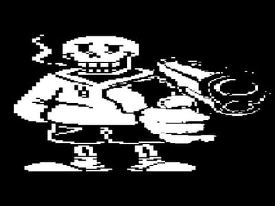 High Quality underswap papyrus with a gun Blank Meme Template