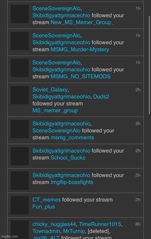 i’ve gotta turn off that “notify me when my stream is followed” setting | made w/ Imgflip meme maker