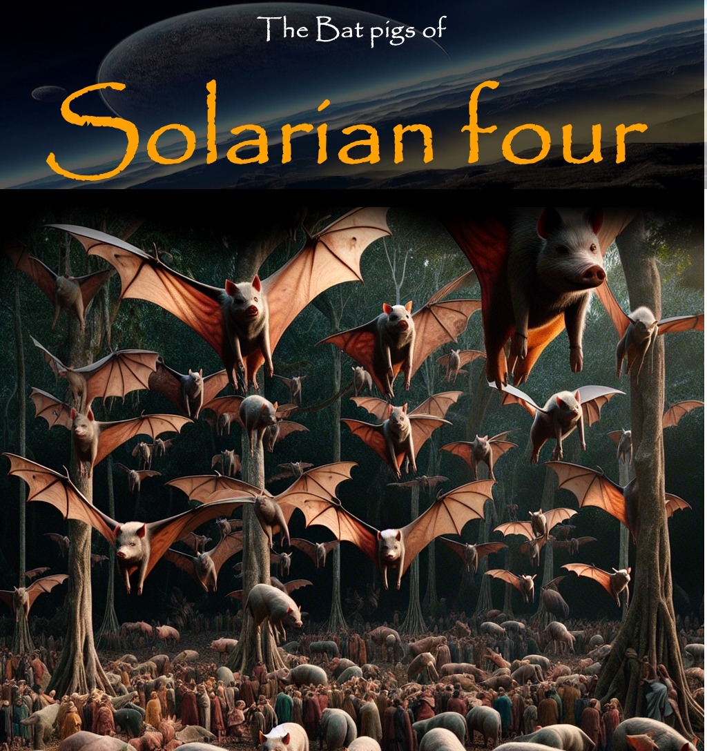 The bat pigs of Solarium four, a dyeing moon in the molar galaxy | made w/ Imgflip meme maker