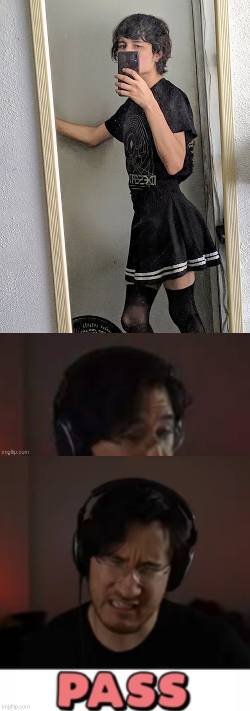 realizes it was a dude and not a girl | image tagged in markiplier pass | made w/ Imgflip meme maker