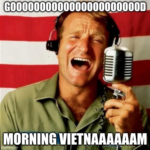 why did I do this lol | GOOOOOOOOOOOOOOOOOOOOOOD; MORNING VIETNAAAAAAM | image tagged in good morning vietnam | made w/ Imgflip meme maker