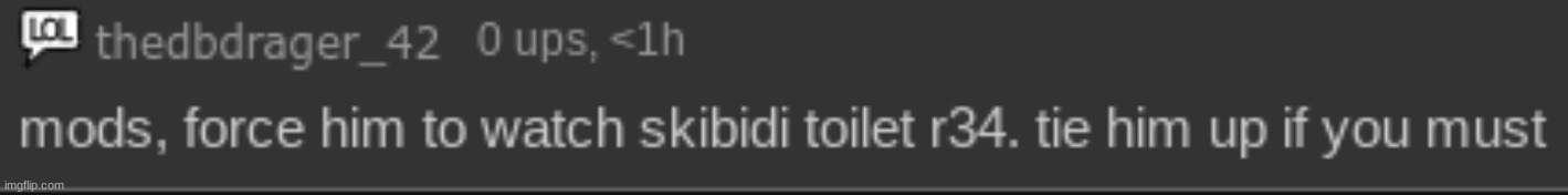 mods, force him to watch skibidi toilet r34 Blank Meme Template