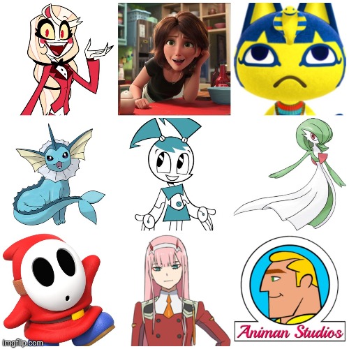 If you know, you know.... But this is just a collage I made. | image tagged in hazbin hotel,big hero 6,animal crossing,pokemon,super mario,rule 34 | made w/ Imgflip meme maker