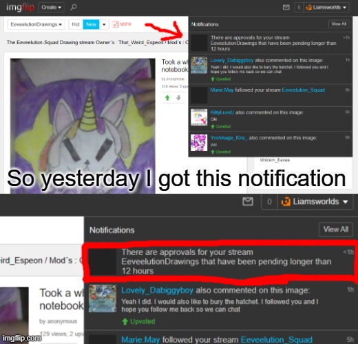 Read the comments for more context. | So yesterday I got this notification | made w/ Imgflip meme maker