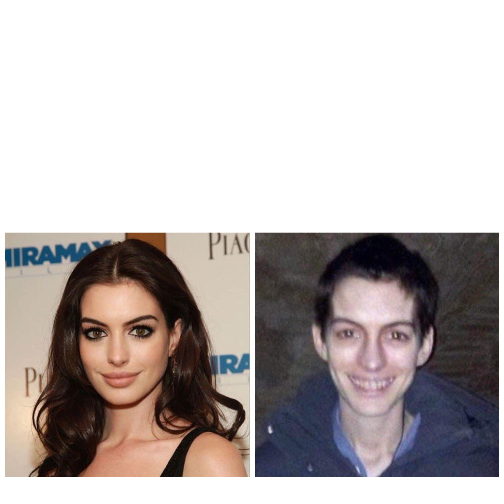 Anne Hathaway before after Blank Meme Template