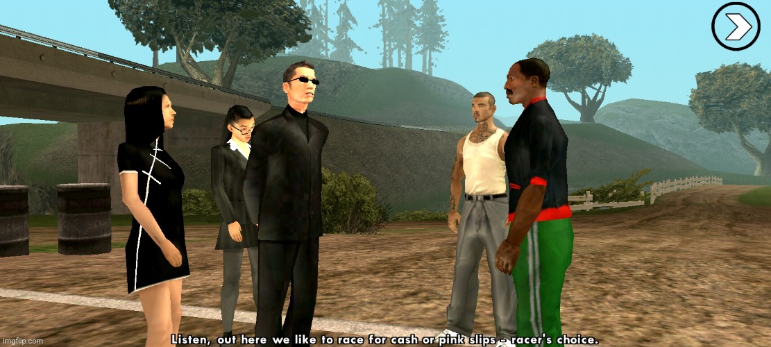 random screenshot from a gta san andreas cutscene | made w/ Imgflip meme maker