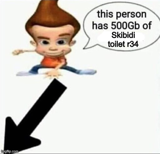 500 Gb | Skibidi toilet r34 | image tagged in 500 gb | made w/ Imgflip meme maker