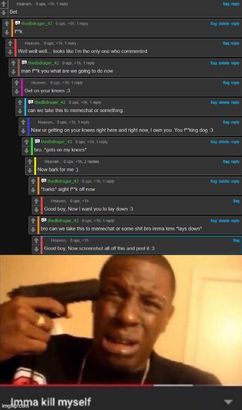 image tagged in imma kill myself | made w/ Imgflip meme maker