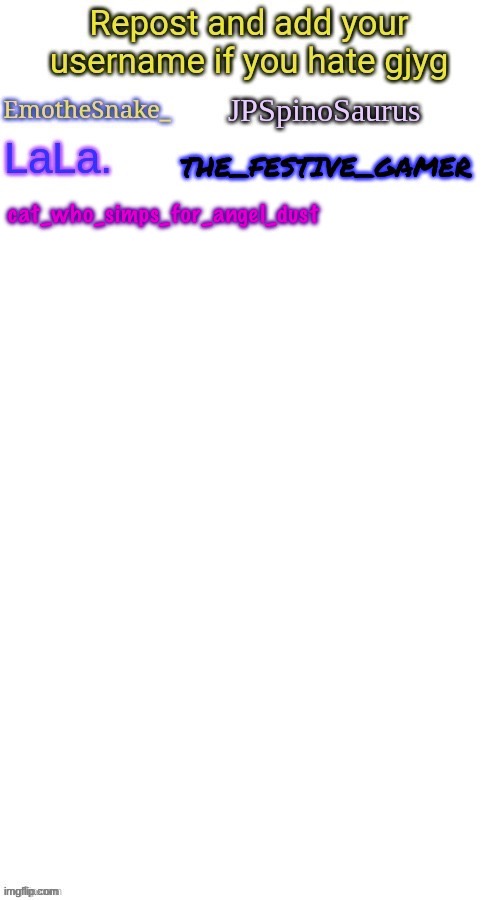 I think one of the first comments I had on this website was hating on gjyg xd | cat_who_simps_for_angel_dust | made w/ Imgflip meme maker