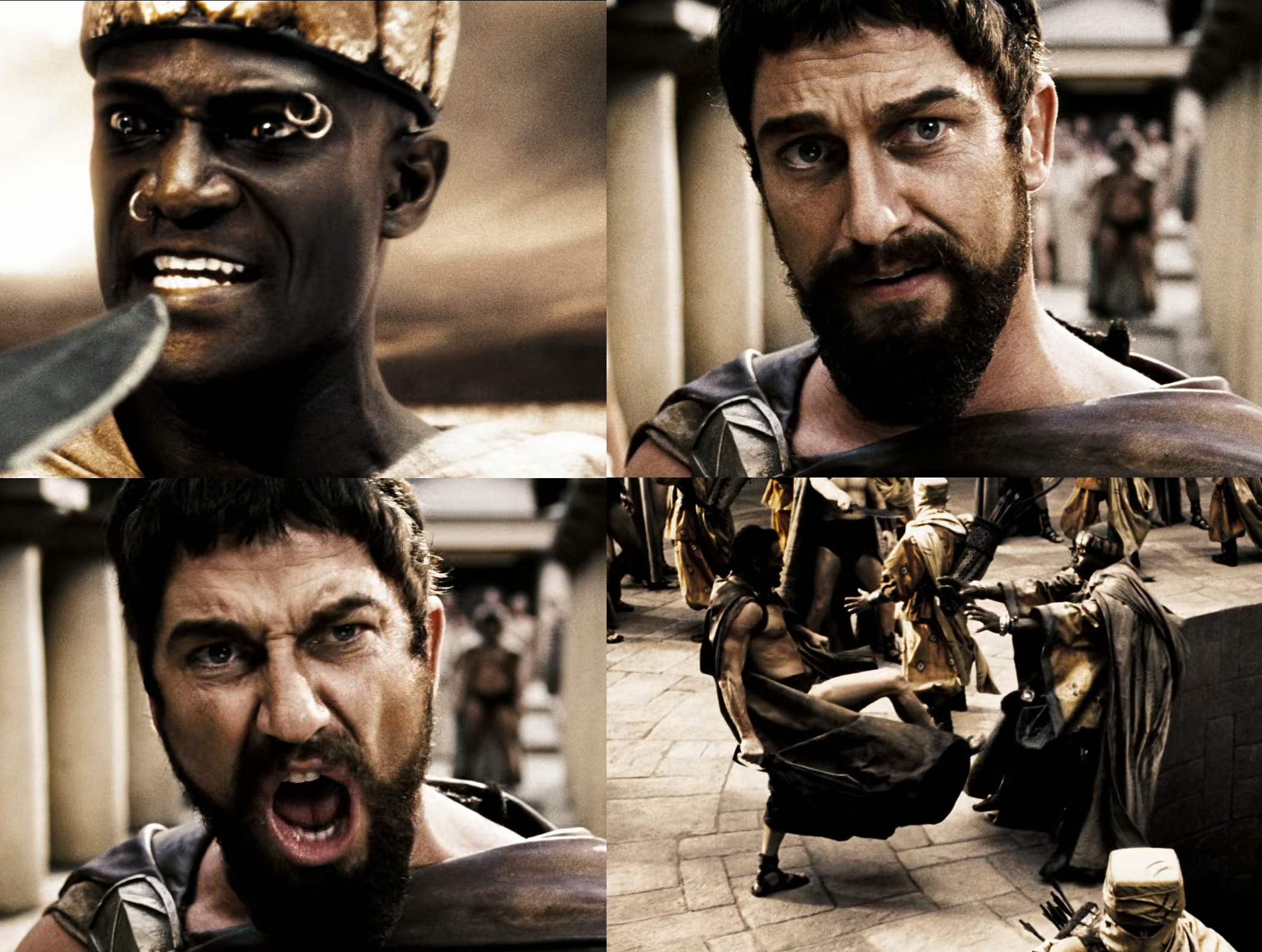 High Quality This is Sparta (4 Panel HD) Blank Meme Template