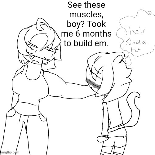 muscle mommy and femboy | made w/ Imgflip meme maker