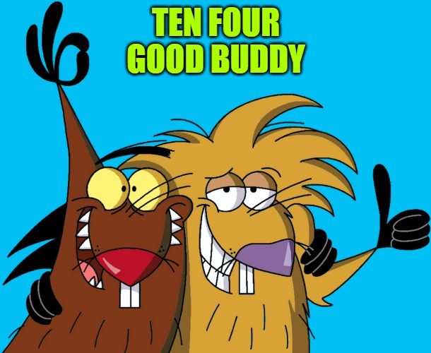 Beavers | TEN FOUR
GOOD BUDDY | image tagged in beavers | made w/ Imgflip meme maker