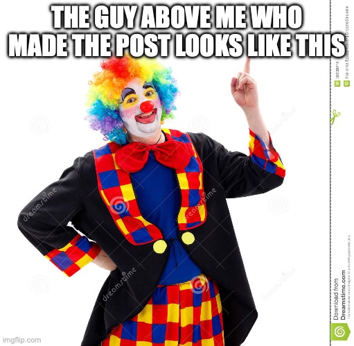 The Guy Above Me | THE GUY ABOVE ME WHO MADE THE POST LOOKS LIKE THIS | image tagged in the guy above me | made w/ Imgflip meme maker