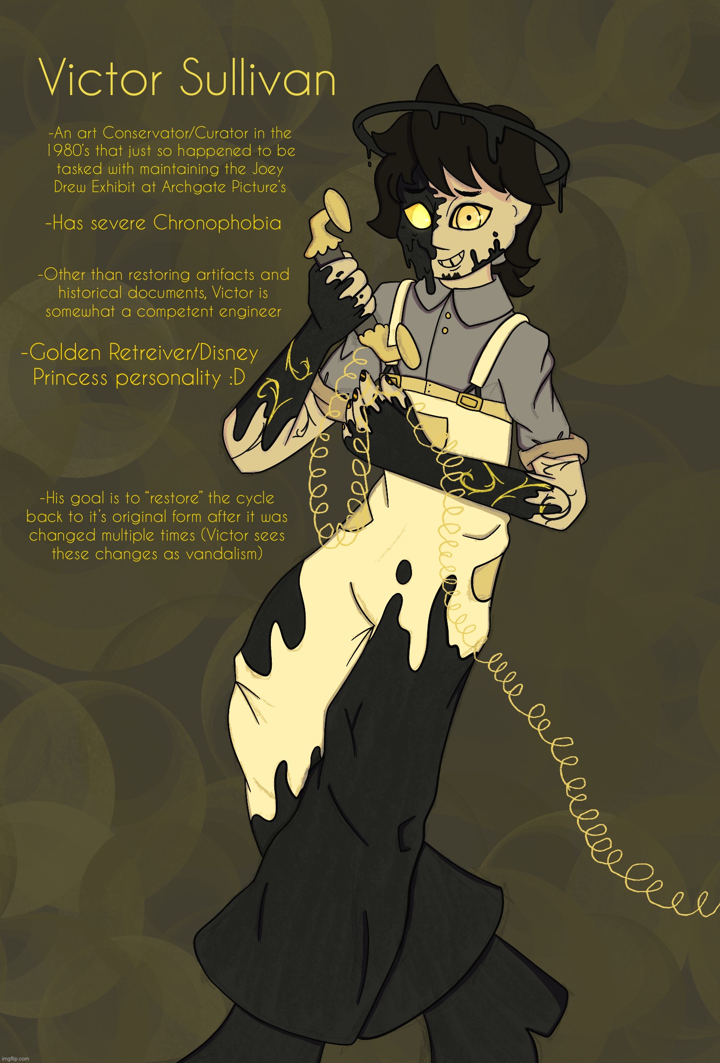 Made another BATIM OC that is after the events of BATDR. Feel free to ask questions on the lore and stuff | made w/ Imgflip meme maker