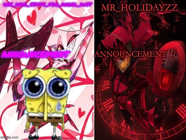 cat and holidayzz hazbin hotel temp | image tagged in cat and holidayzz hazbin hotel temp | made w/ Imgflip meme maker