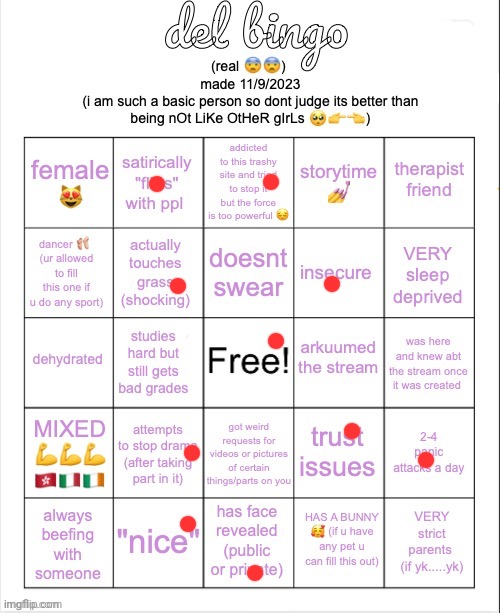 del bingo (real) | image tagged in del bingo real | made w/ Imgflip meme maker
