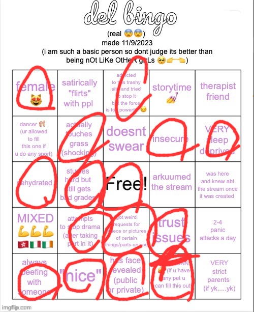 del bingo (real) | image tagged in del bingo real | made w/ Imgflip meme maker