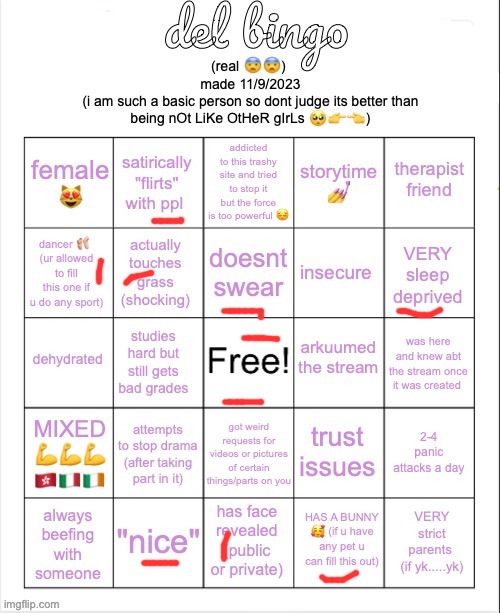 del bingo (real) | image tagged in del bingo real | made w/ Imgflip meme maker