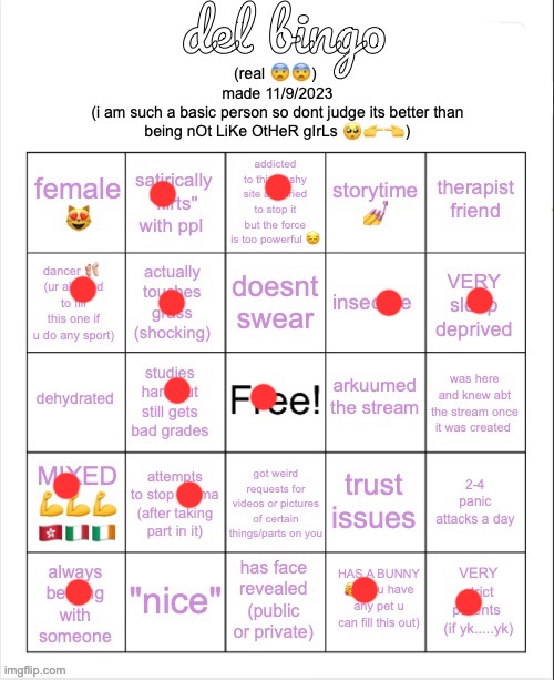 del bingo (real) | image tagged in del bingo real | made w/ Imgflip meme maker