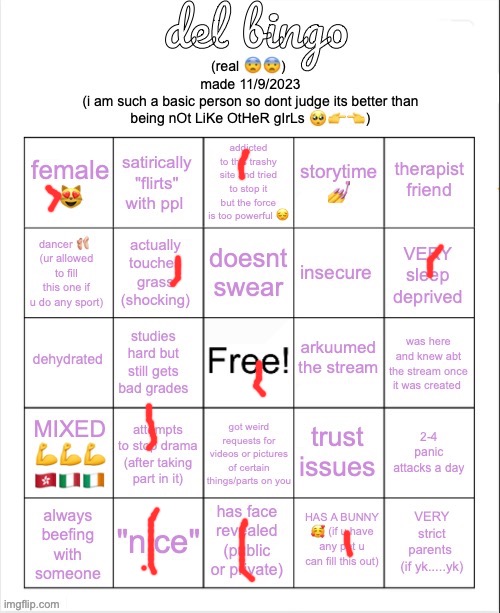 del bingo (real) | image tagged in del bingo real | made w/ Imgflip meme maker