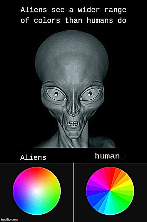Alien Spectrum | image tagged in alien guy | made w/ Imgflip meme maker