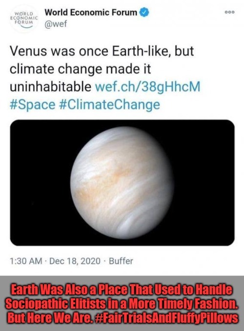 Carbons Are from Mars, Climates Are from Venus | image tagged in wef,climate change,world economic forum,elitists,oligarchs,factcheck needed | made w/ Imgflip meme maker